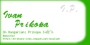 ivan prikopa business card